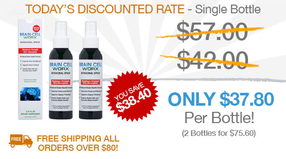 Brain Cell Worx Discounted Rate - 2 Bottle Value Pack HOLIDAY SAVINGS TO JAN 15TH