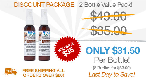 Pet Cell Worx Discounted Rate - 2 Bottle Value Pack HOLIDAY SAVINGS TO JAN 15TH 2022