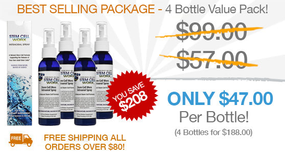 Stem Cell Worx VIP Group Special - 4 Bottle Value Pack - HOLIDAY SAVINGS ONLY UNTIL JAN 15TH, 2022